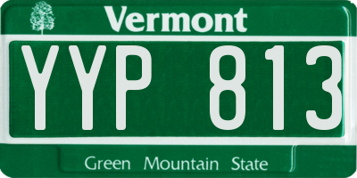 VT license plate YYP813