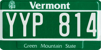 VT license plate YYP814