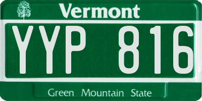 VT license plate YYP816