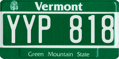VT license plate YYP818
