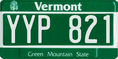 VT license plate YYP821
