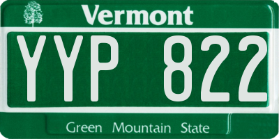 VT license plate YYP822