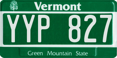 VT license plate YYP827