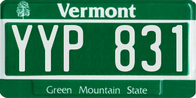 VT license plate YYP831