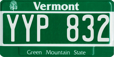 VT license plate YYP832