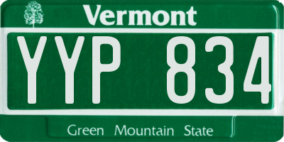 VT license plate YYP834