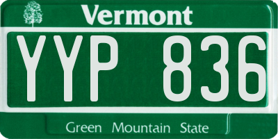 VT license plate YYP836