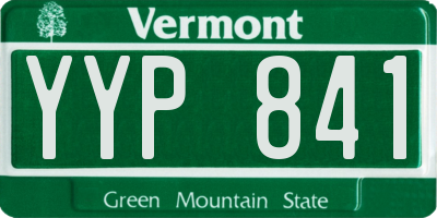 VT license plate YYP841