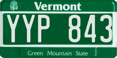 VT license plate YYP843