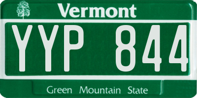 VT license plate YYP844