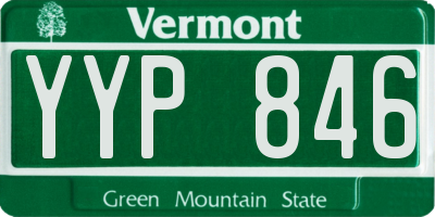 VT license plate YYP846