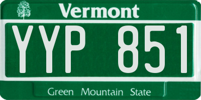 VT license plate YYP851