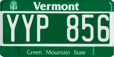 VT license plate YYP856