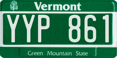 VT license plate YYP861