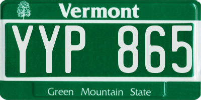 VT license plate YYP865