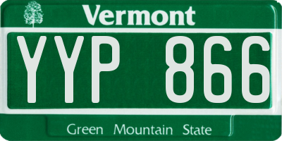 VT license plate YYP866