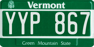 VT license plate YYP867