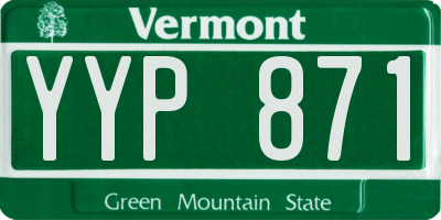VT license plate YYP871