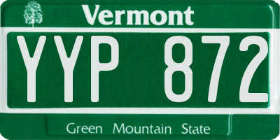 VT license plate YYP872