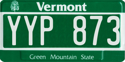 VT license plate YYP873
