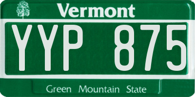 VT license plate YYP875