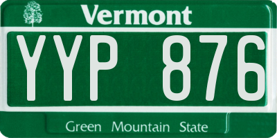 VT license plate YYP876