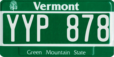 VT license plate YYP878