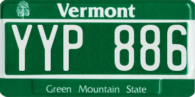 VT license plate YYP886