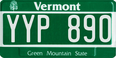 VT license plate YYP890