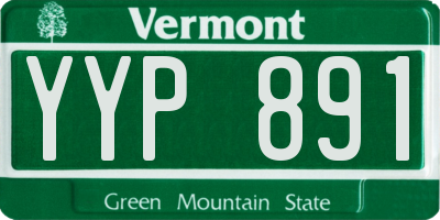 VT license plate YYP891