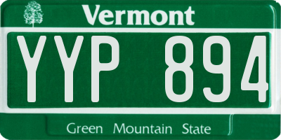 VT license plate YYP894