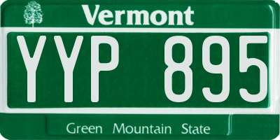 VT license plate YYP895