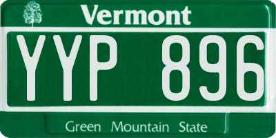 VT license plate YYP896