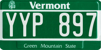 VT license plate YYP897