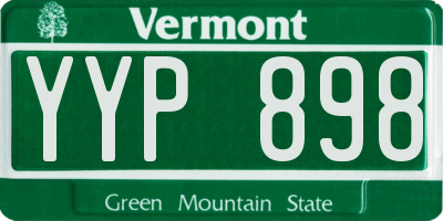 VT license plate YYP898
