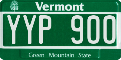 VT license plate YYP900