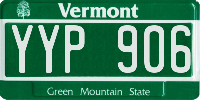 VT license plate YYP906