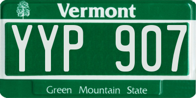 VT license plate YYP907