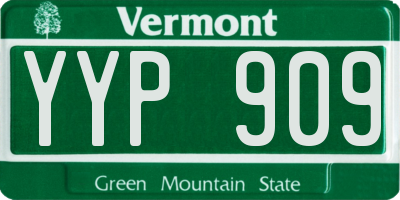 VT license plate YYP909
