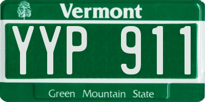 VT license plate YYP911