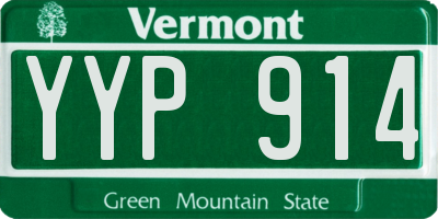 VT license plate YYP914