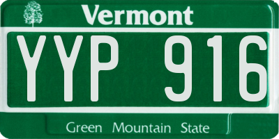 VT license plate YYP916