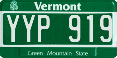 VT license plate YYP919