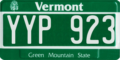 VT license plate YYP923