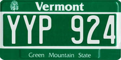 VT license plate YYP924