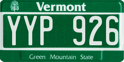 VT license plate YYP926