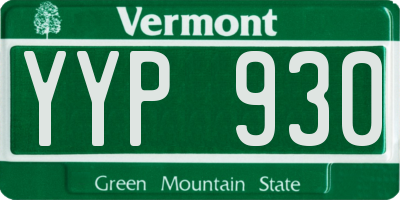 VT license plate YYP930
