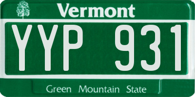 VT license plate YYP931