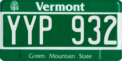 VT license plate YYP932