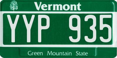VT license plate YYP935
